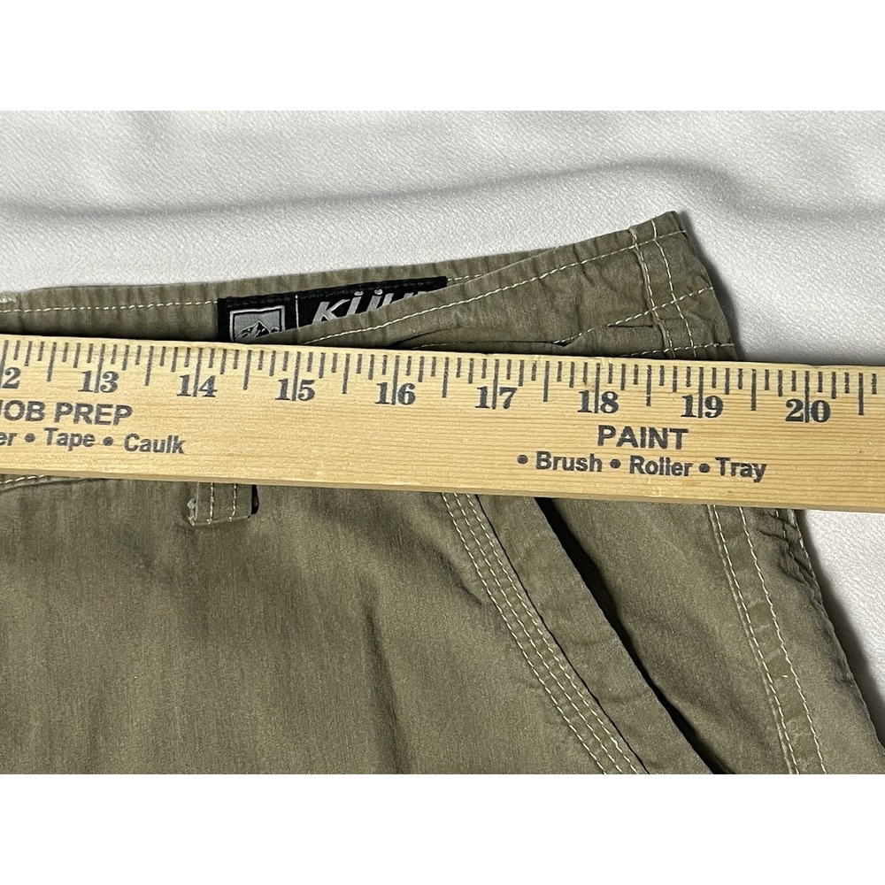 Kuhl Born in the Mountains Khaki Shorts Gray Men's Side Zip Pockets Size 36 EUC - Picture 4 of 12